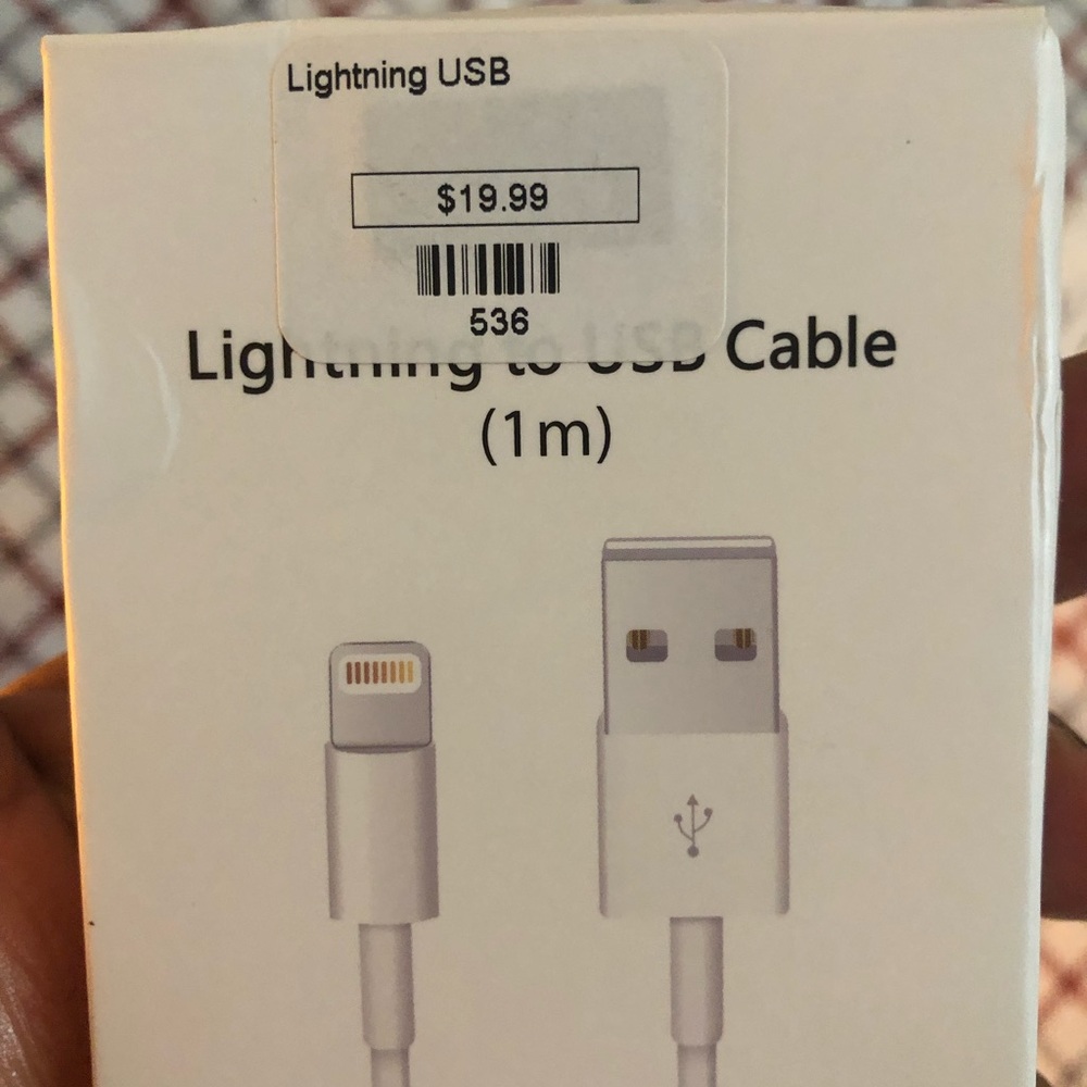 Apple Lightning cable chord.